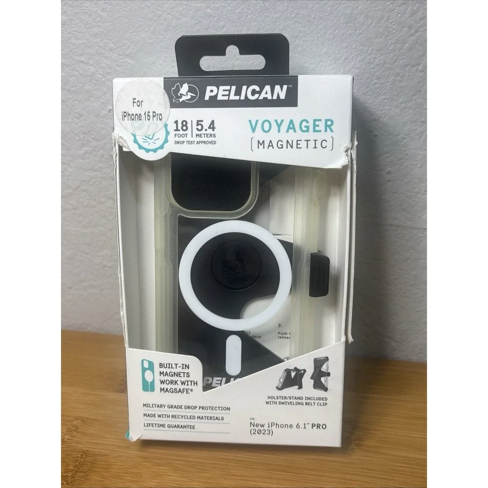 Pelican Voyager Magnetic Series Apple iPhone 15 Pro Clear MagSafe/Holster